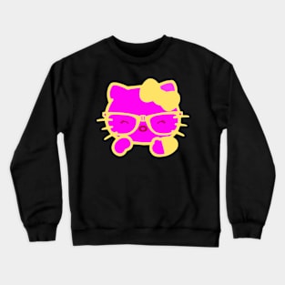 cute kitty cat Crewneck Sweatshirt